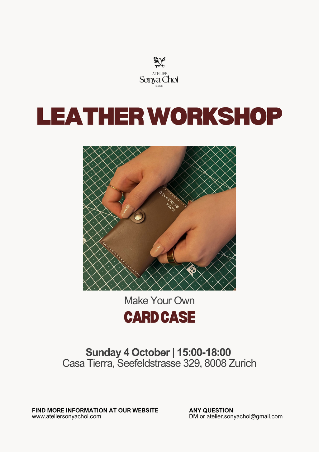 Leather Workshop with Saddle Stitch