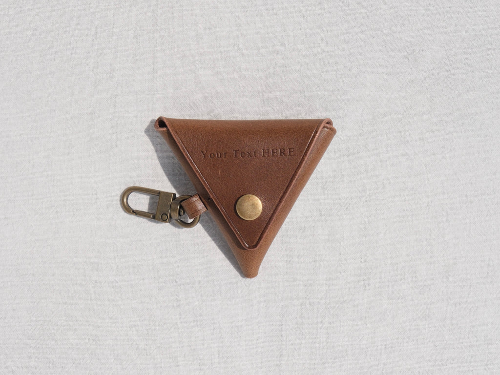 Triangle Coin Purse -  Brown