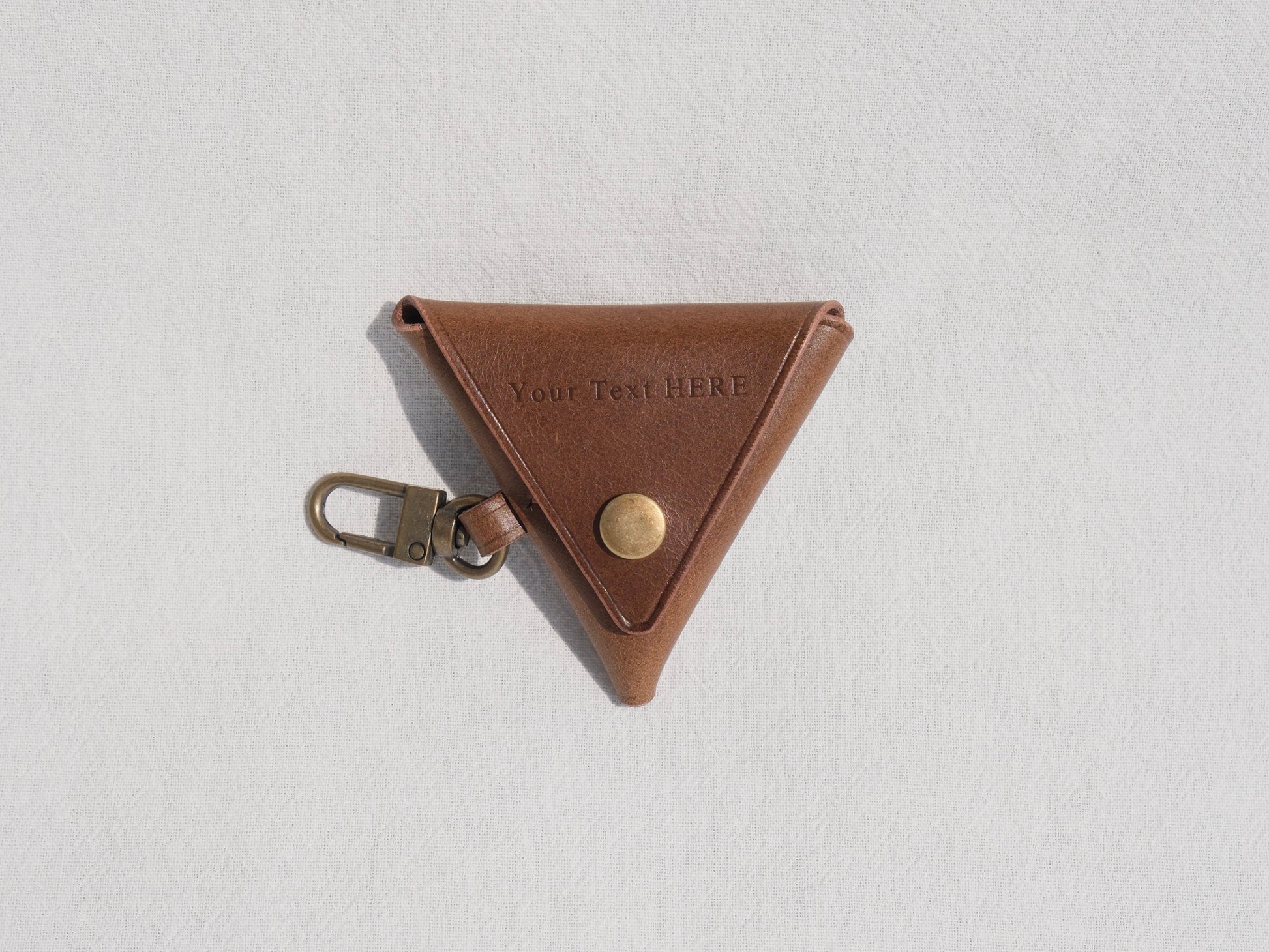 Triangle Coin Purse -  Brown