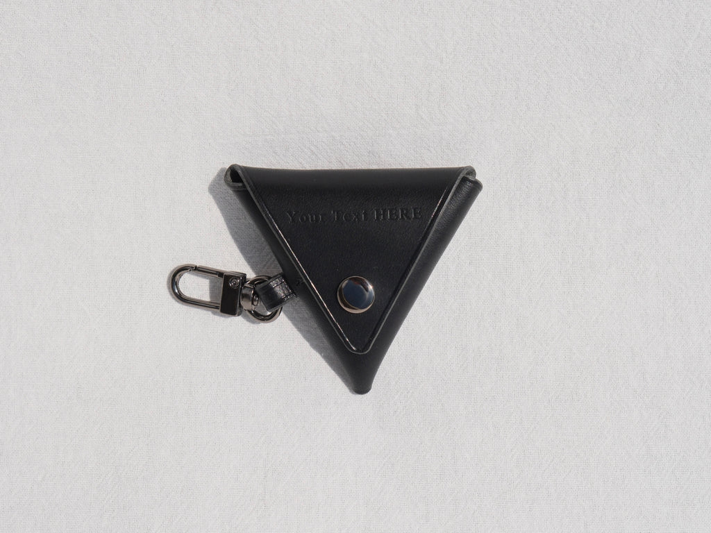 Triangle Coin Purse -  Black