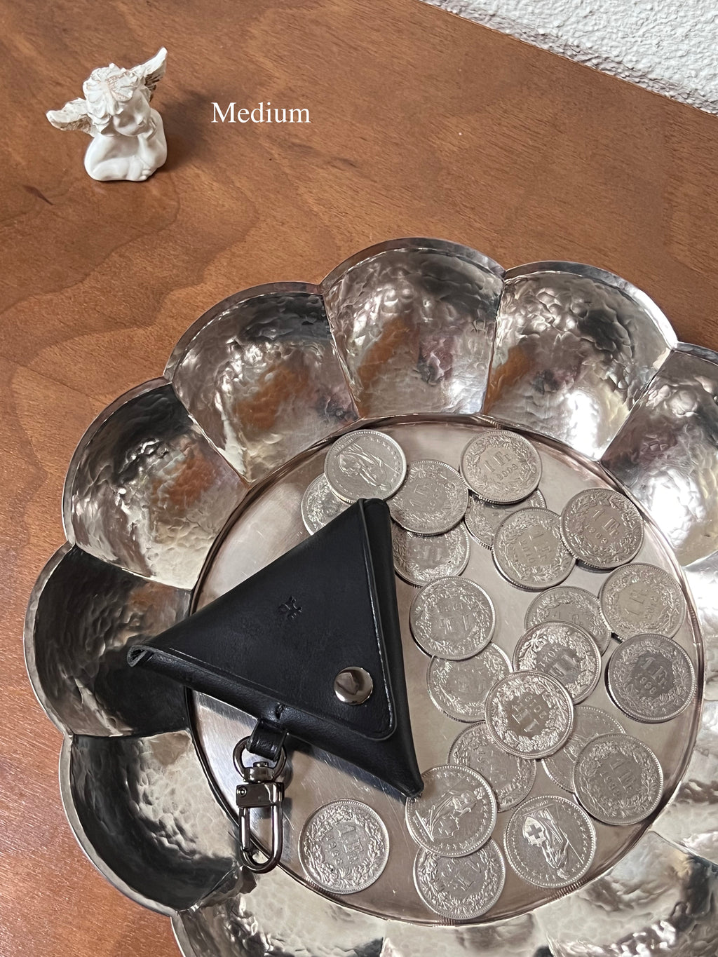 Triangle Coin Purse -  Black